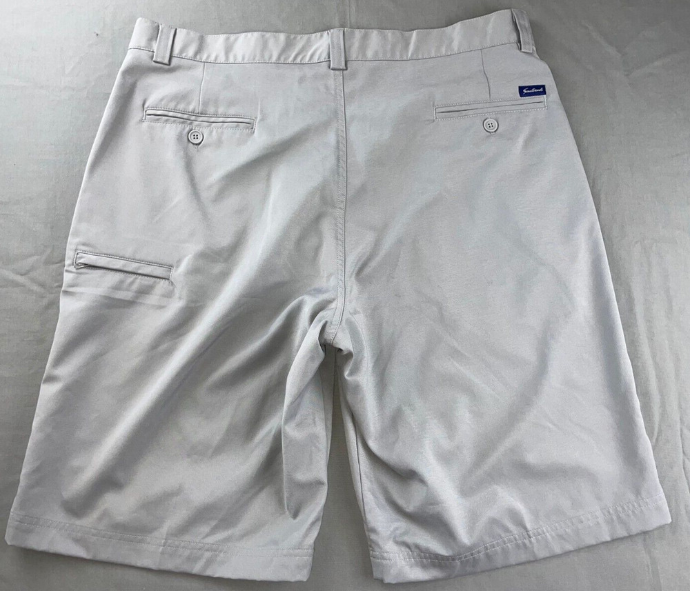 Smallwood's Yachtwear Flat Front Quick Dry Hybrid Shorts. Light Gray, 30. NWT!!